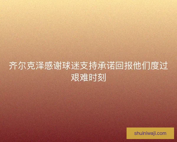 齐尔克泽感谢球迷支持承诺回报他们度过艰难时刻